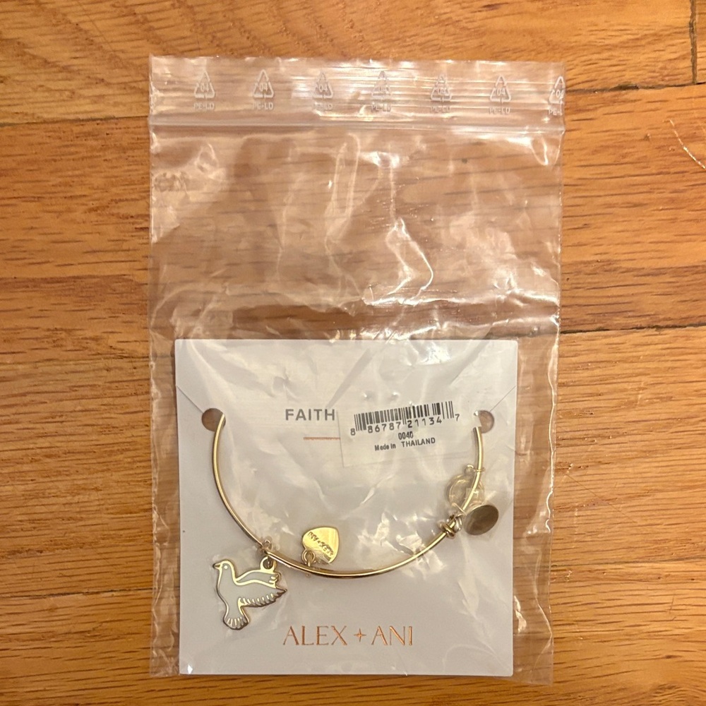 Alex and Ani Gold Faith Dove Bracelet